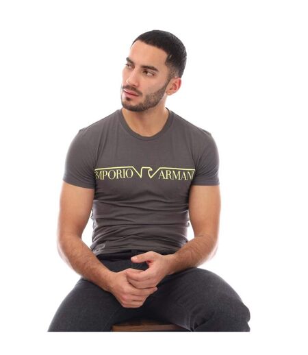 Mens Crew Neck T-shirt Grey Emporio Armani
