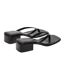 Womens/ladies Caribbean Leather T-bar Flip Flops Black Steve Madden-2
