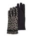 Isotoner Gants femme tactiles, chauds, doublés imitation fourrure, taille unique-1