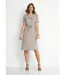 Robe-chemisier mi-longue coupe droite-1
