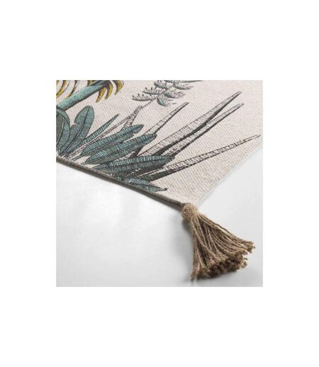Tapis Déco à Pompons Balinesia 60x90cm Naturel