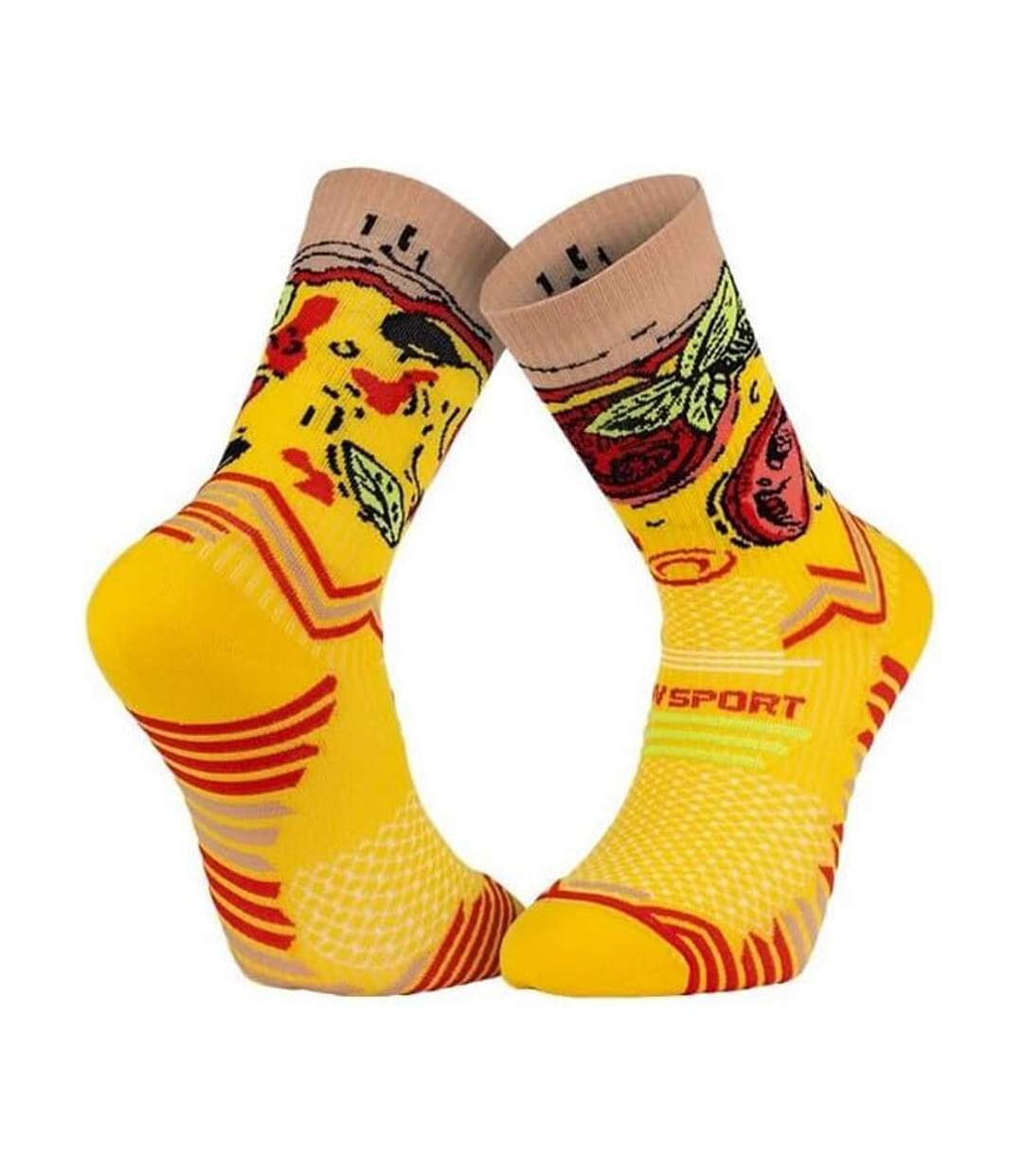 X1 paires de chaussettes jaune bv sport trail collector-1