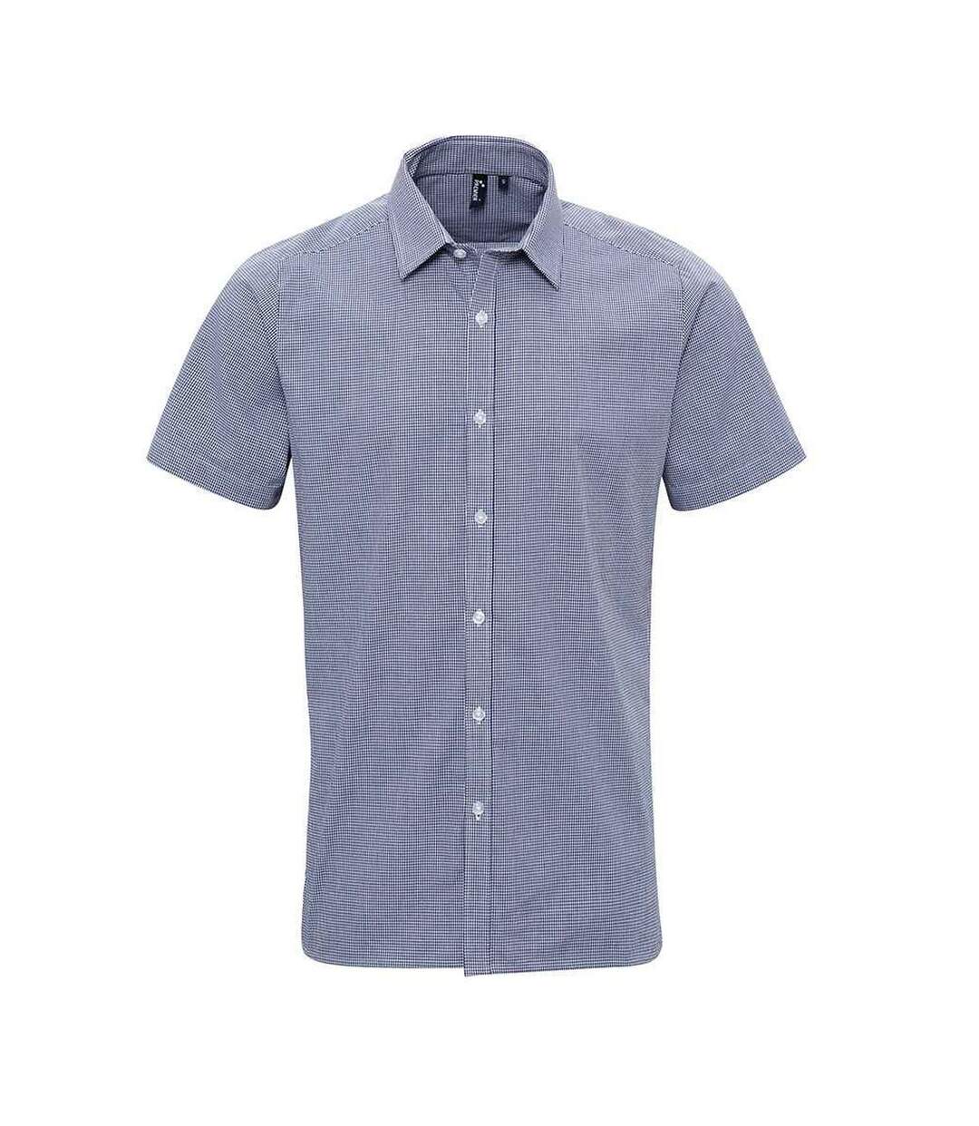 Chemise homme bleu marine / blanc Premier-1