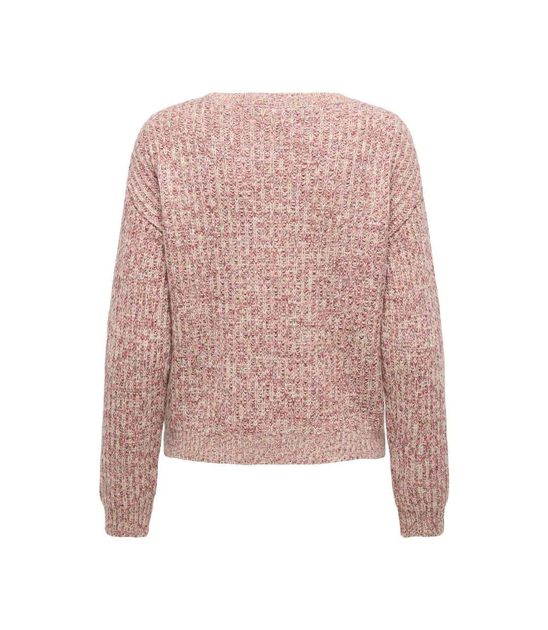 Pull rose/écru femme jdy yandi-2