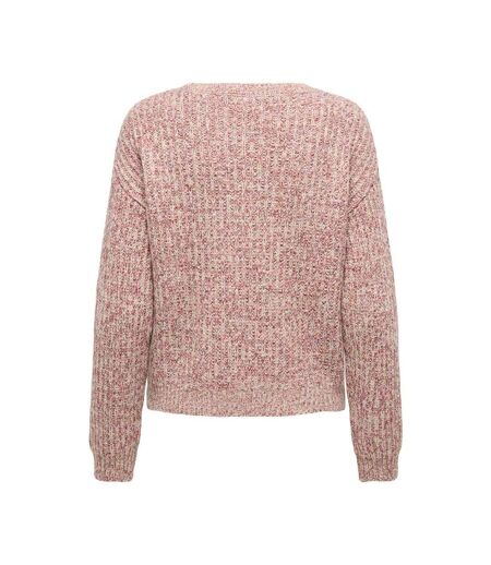 Pull rose/écru femme jdy yandi