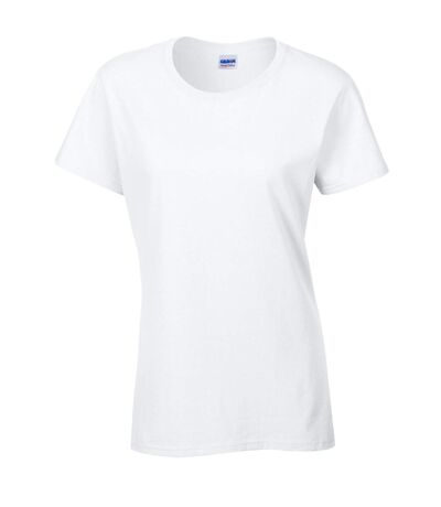 Womens/ladies Heavy Cotton T-shirt White Gildan