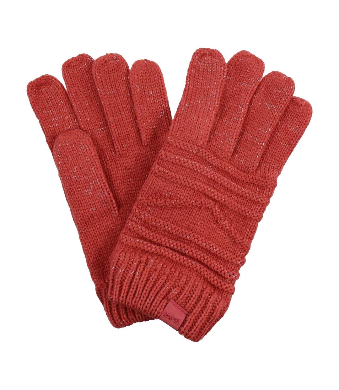Womens/ladies Multimix Iv Cable Knit Gloves Mineral Red Regatta-1