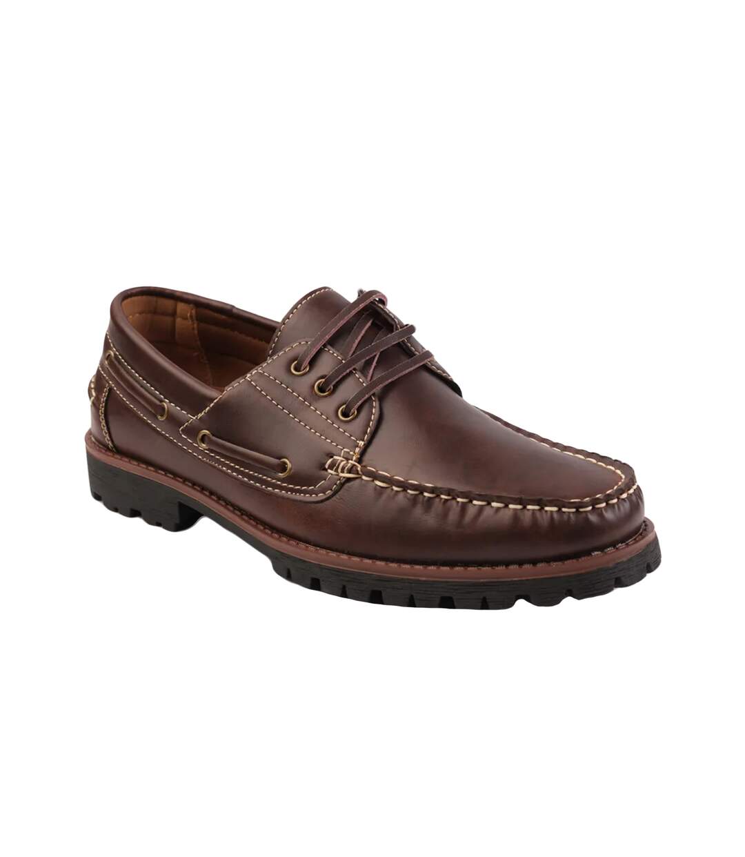 Chaussures bateau isaac homme marron Where´s That From-1