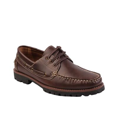 Chaussures bateau isaac homme marron Where´s That From