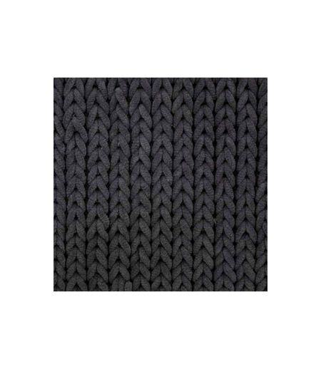 Tapis de Salle de Bain Tissé Épais 50x120cm Gris Foncé