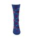 Crown Design Cotton Blue Unisex Socks-4