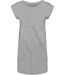 Robe t-shirt col rond manches courtes - K388 - gris chiné - femme