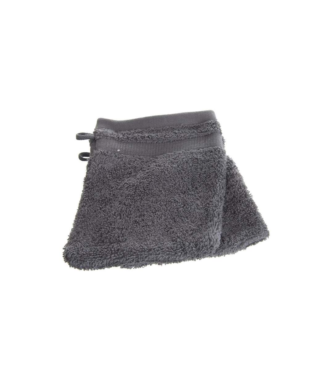 Lot de 2 Gants de Toilette Confort 15x21cm Gris Anthracite-1