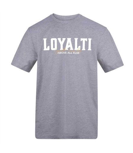 Unisex Adult Text Logo T-shirt Grey Loyalti