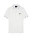 Mens tipped polo shirt white/light blue Lyle & Scott