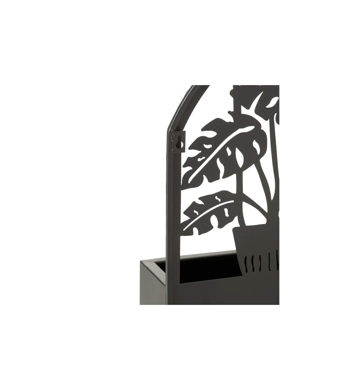 Jardinière Murale en Métal Chat 50cm Noir-2