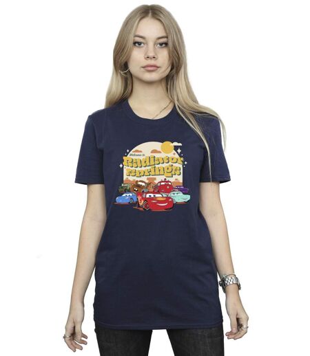 Disney - T-shirt CARS RADIATOR SPRINGS GROUP - Femme (Bleu marine) - UTBI16251