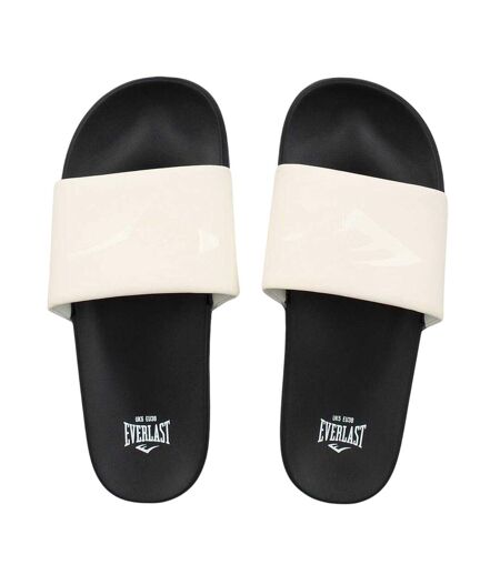 Claquettes Motif/style Logo Femme Crème Noir Everlast