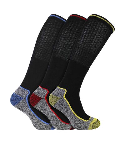 Men's Knee High Bamboo Work Socks for Steel Toe Boots | Anti Sweat Heavy Duty