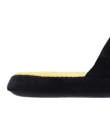 Chaussons Mules Homme Noir Jaune Batman