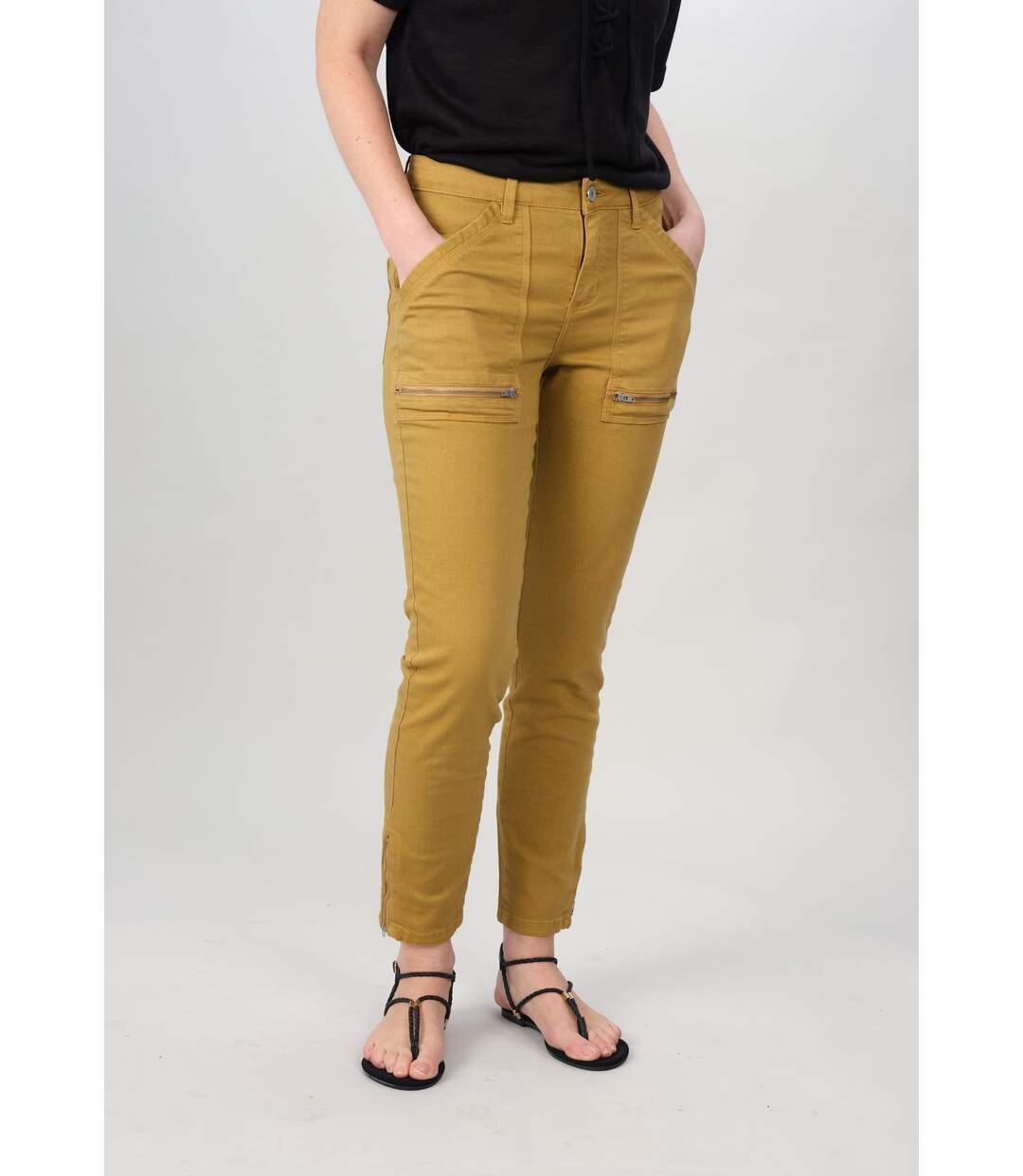 Pantalon slim uni GISELE