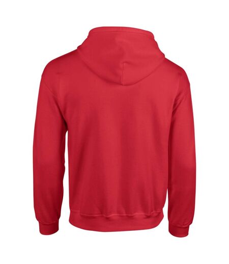 Gildan Heavy Blend Unisex Adult Full Zip Hooded Sweatshirt Top (Red) - UTBC471