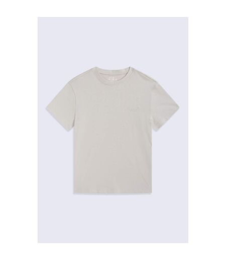 Womens/ladies Grace Heavyweight Relaxed Fit Short-sleeved T-shirt Beige Animal