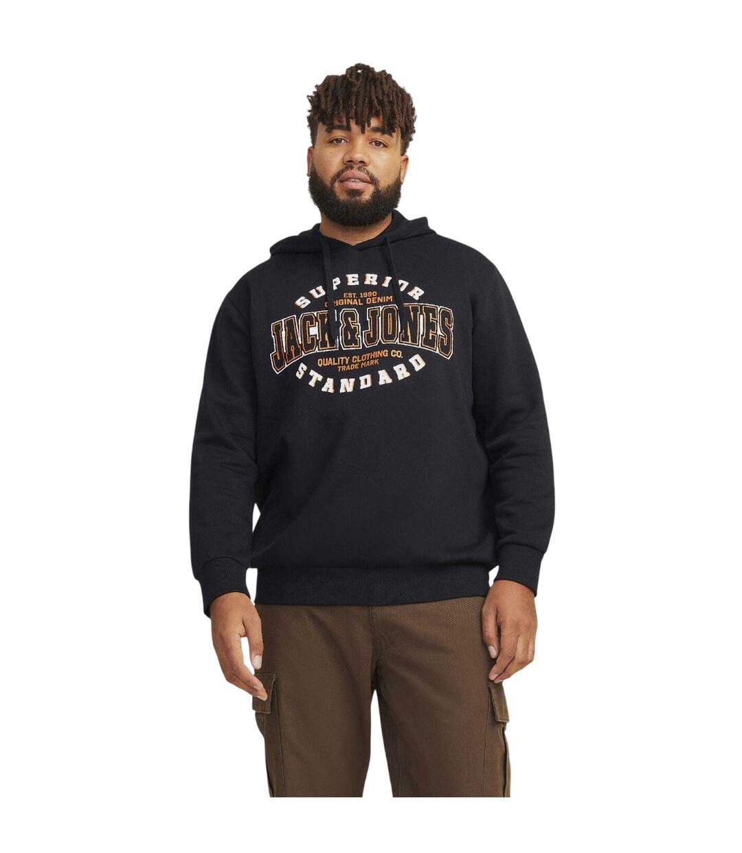 Sweat À Capuche Motif/style Logo Homme Noir Jack And Jones-4