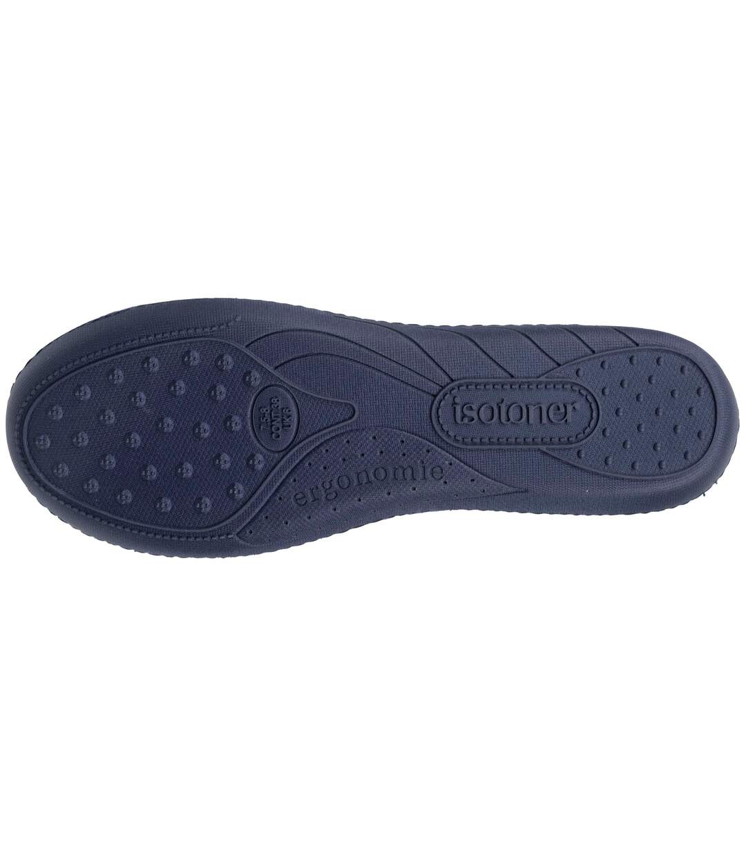 Isotoner Chaussons Ballerines femme microvelours semelle ergonomique mousse à mémoire forme-5