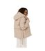 Doudoune À Capuche Motif/style Court Femme Beige Gris Brave Soul-3