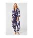 Debenhams Womens/Ladies Isabelle Grace Floral Robe (Navy) - UTDH3300