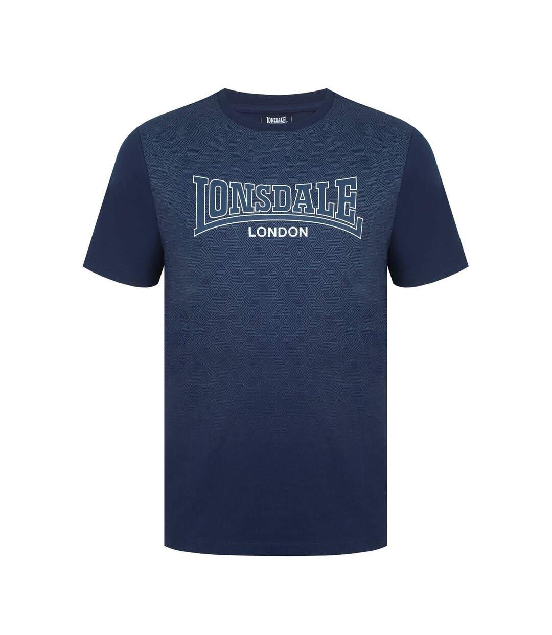 Mens Geometric Logo T-shirt Blue Lonsdale-1