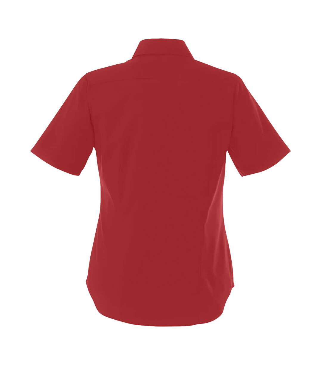 Womens/ladies Poplin Short-sleeved Blouse Burgundy Premier-2