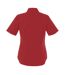 Womens/ladies Poplin Short-sleeved Blouse Burgundy Premier-2