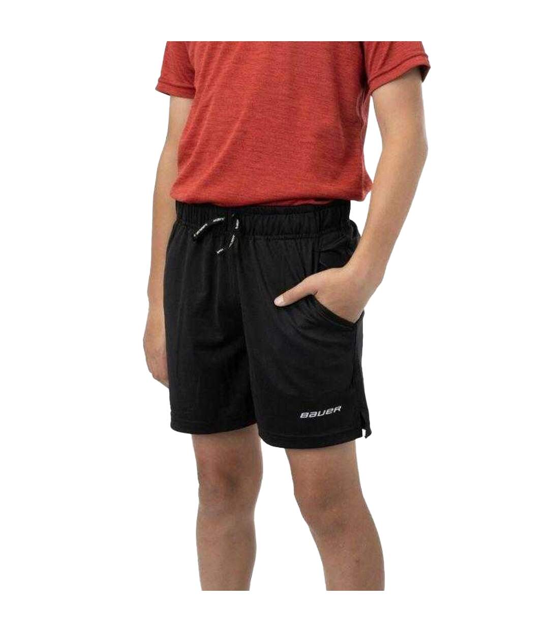 Childrens/kids Team Knitted Shorts Black Bauer-1