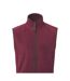 Mens artisan fleece vest burgundy/brown Premier