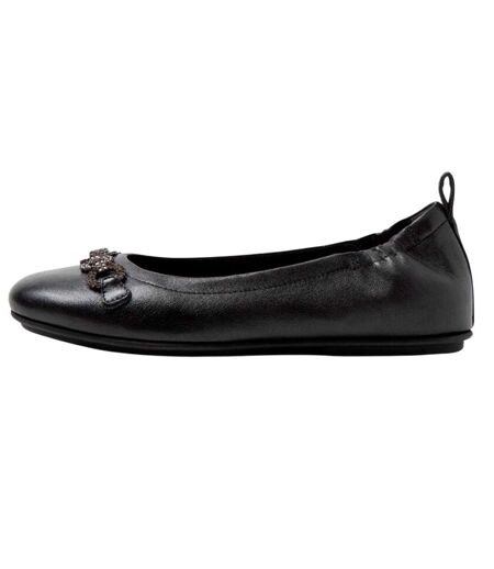 Womens/ladies Allegro Sparkle Ballerina Flats Black Fit Flop