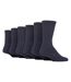 6 Pack Mens Plain Crew Sport Socks - Soft Cotton Everyday Athletic Socks-1