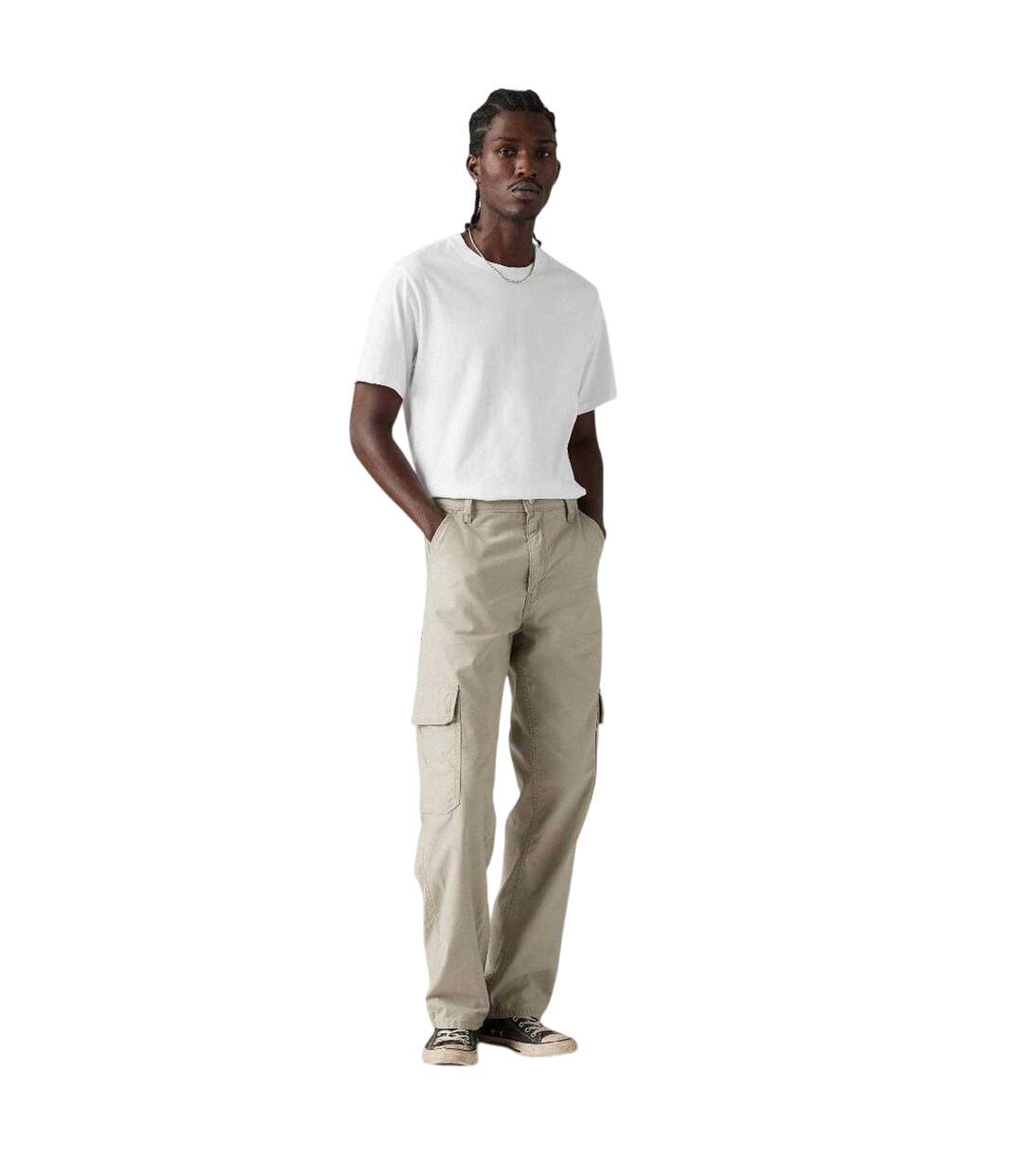 Pantalon À Poches Homme Kaki Levis-1