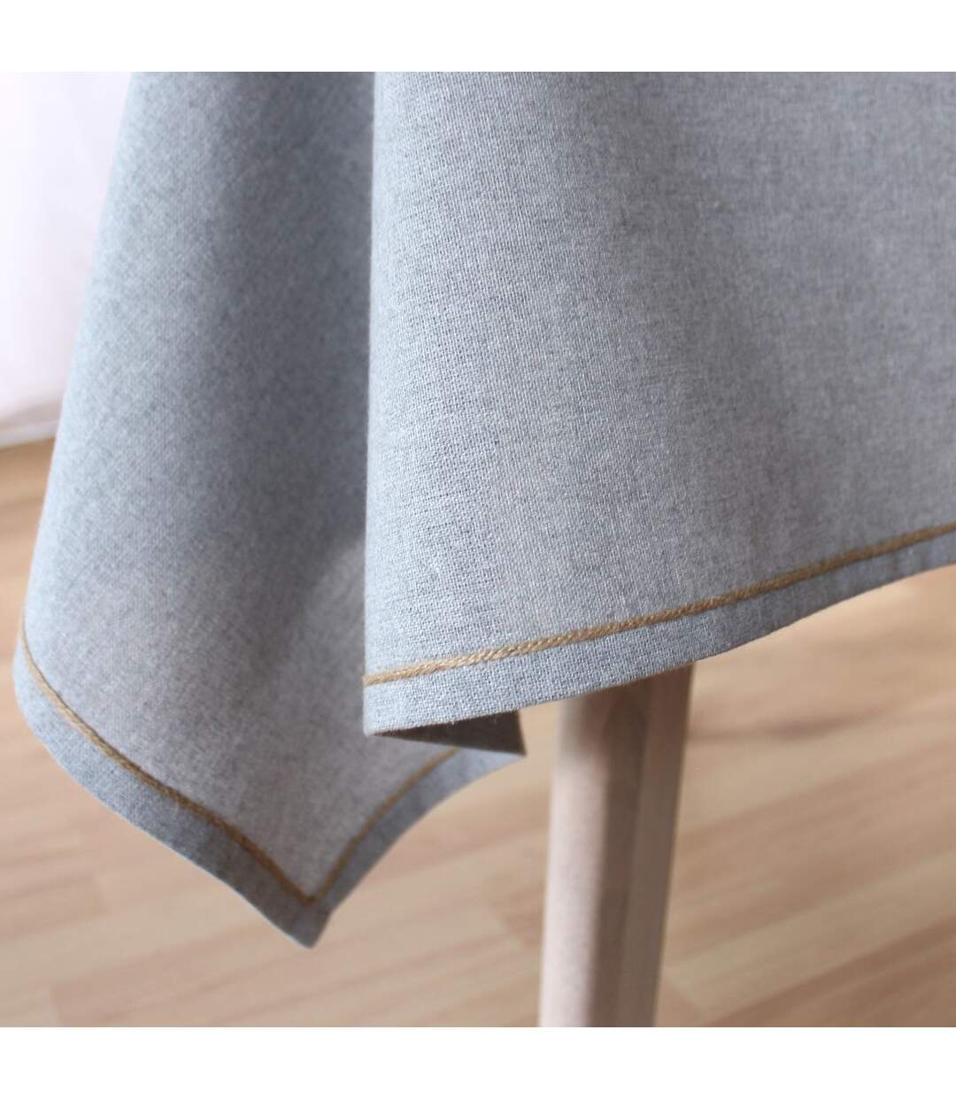 Nappe de Table Uni Lina 140x240cm Gris-3