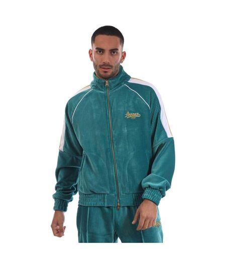 Mens Kings Embroidered Corduroy Track Jacket Green Avirex
