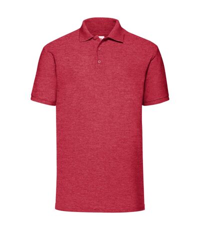 Polo 65/35 homme rouge chiné Fruit of the Loom Fruit of the Loom