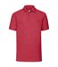 Polo 65/35 homme rouge chiné Fruit of the Loom