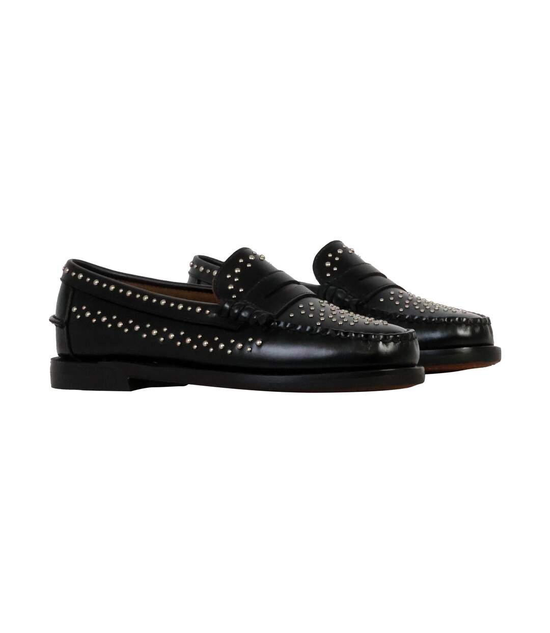 Derbie Cuir Sebago Docksides Dan Studs Woman-3