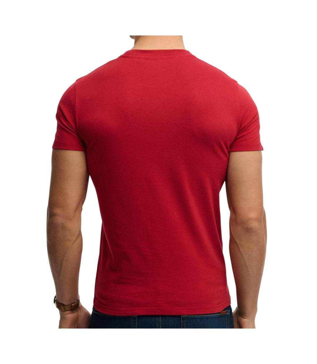 T-Shirt rouge vif homme superdry essentials-2