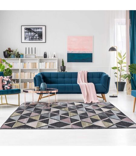 Tapis salon et chambre tissé en viscose motif scandinave SCANDSTYLE