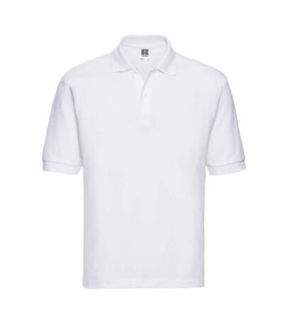 Russell Mens Classic Short Sleeve Polycotton Polo Shirt (White) - UTBC566