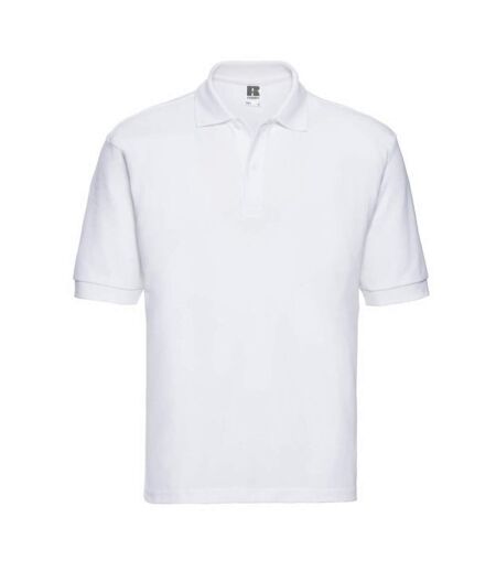 Polo à manches courtes homme blanc Russell