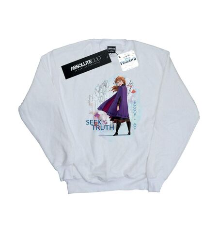 Disney Sweatshirt Womens/Ladies Frozen 2 Anna Seek The Truth (Blanc) - UTBI18847