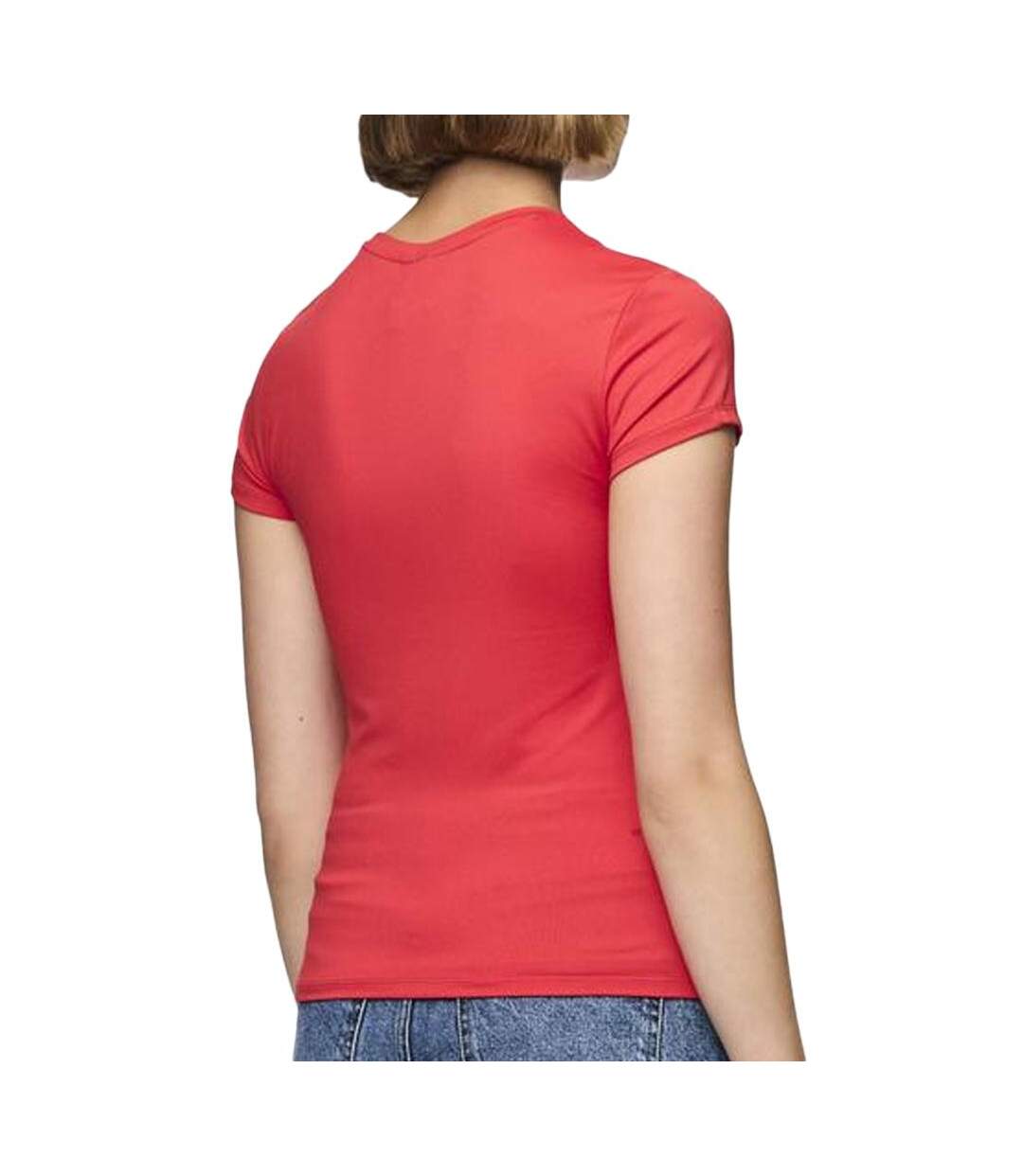 T-Shirt rouge femme pieces fylla-2